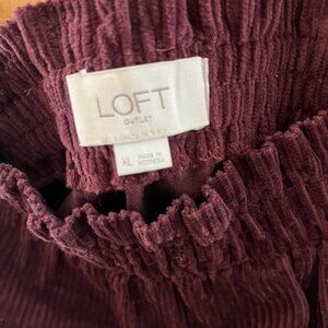 Loft - Maroon Corduroy Skirt